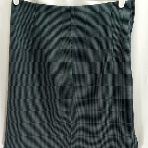 Vintage Fashion Bug Unite Women's Sz 14 Black & Blue Checkered Pencil Skirt USA - Picture 1 of 9